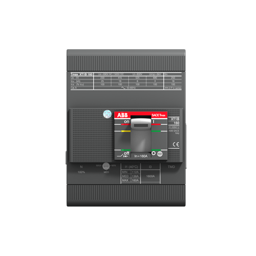 1SDA067406R1 - XT1C 160 TMD 100-1000 4p F F - MCCB -  100A - 4P - 25kA