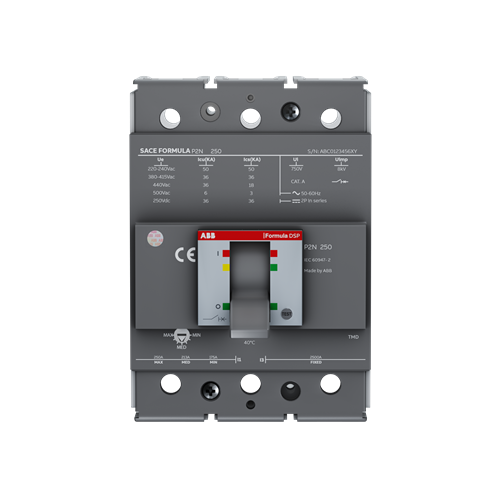 1SDA116338R1 - P2N 250 TMD 200-2000 3p FF - MCCB -  250A - 3P - 36kA